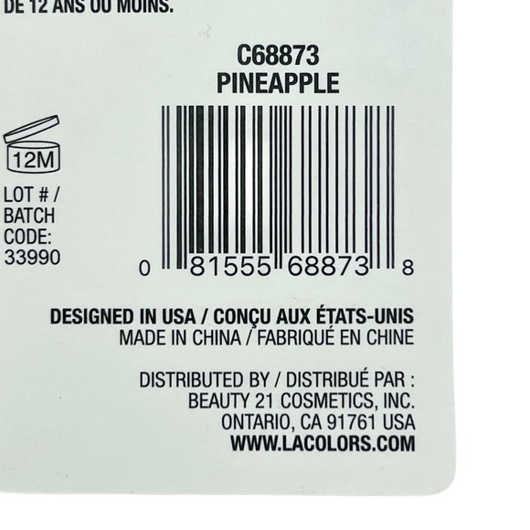 L.A. COLORS Cutie Scented Lip Balm Peach & Pineapple Flavors Set of 2 Unopened - Picture 5 of 7